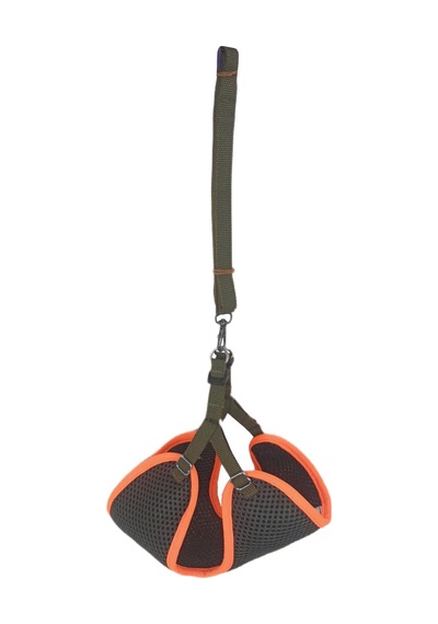 Kedi Köpek Halı Göğüs Tasma Seti Small 32-40 Cm + 130 Cm Haki Tcu