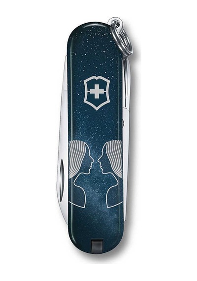 Victorinox 0.6223.2gem Classic Sd Zodiac Signs 58mm Kamp Çakısı, İkizler Burcu Mavi
