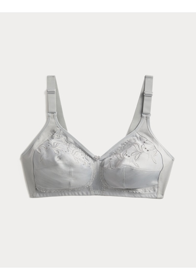 Marks & Spencer Nakış Detaylı Full Cup Sütyen T33008025 Gri