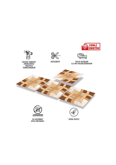 Tink Kendinden Yapışkanlı Desenli Pvc Karo 30x30 Cm