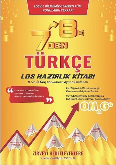 Omage Yayınları 7 'Den 8'E Lgs Türkçe Hazırlık Kitabı