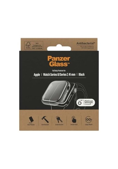 Panzer Glass Koruma Full Body Kırılmaz Cam Apple Watch 7 41 Mm Siyah Ab