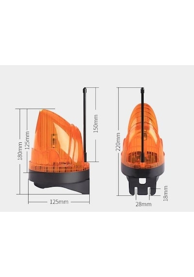 Led Flaşör Lamba Otomatik Kapı Tepe Lambası 220v Ledli Flaşör
