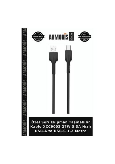 Özel Seri Ekipman Taşınabilir Kablo Xcc9002 27w 3.3a Hızlı Usb-a To Usb-c 1.2 Metre