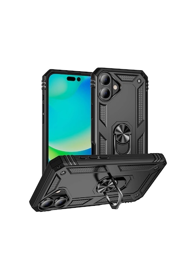 Apple  Uyumlu iPhone 16 Kılıf Zore Vega Kapak-siyah Siyah