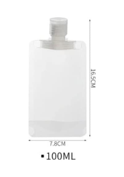 3 Adet 100ml Krem Şampuan Kabı Tekrar Kullanılabilir Set 000 Açık Krem