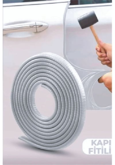 Oto Araç Kapı Koruma Fitili 5 Metre Beyaz Çarpma Çizilme Önleyici Fitil