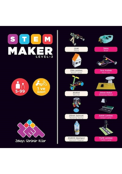 Stem - Maker Elektronik Seti Level-2 5+ Yaş 1+ Oyuncu