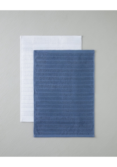 English Home Sandy Stripe Pamuk El Havlusu 30x45 Cm Beyaz Beyaz