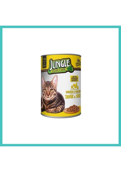 Jungle Kedi Konserve Tavuklu & Sebzeli 400gr 1 Adet Nyjoybz