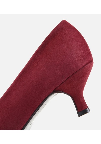 Hotiç Kadın Süet Deri Bordo İnce Topuklu Stiletto 01ayh328990a780 01ayh328990a780
