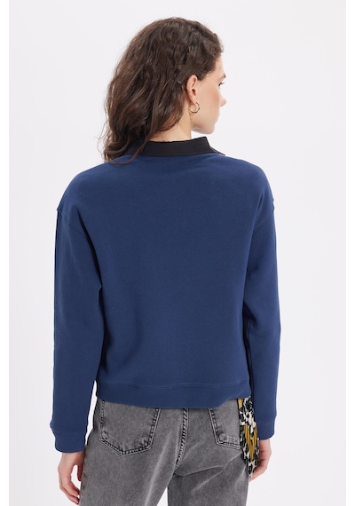 Tudors Kadın Oversize Geniş Kesim Pamuklu Bisiklet Yaka Lacivert Sweatshirt-39926 Lacivert Tudors Kadın Oversize Geniş Kesim Pamuklu Bisiklet Yaka Lacivert Sweatshirt-39926 Lacivert