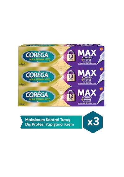 Maksimum Kontrol Yapışıtırıcı Krem 40 Gr X 3 Adet