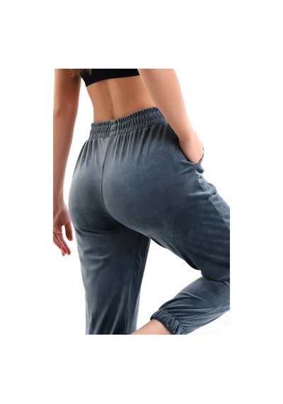 Winmoda34 Kadife Eşofman Jogger Petrol-yeşili