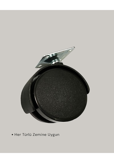 Kilitsiz 4 Cm Tekerlek Ayak 4 Lü Set Sessiz Ve Dayanıklı
