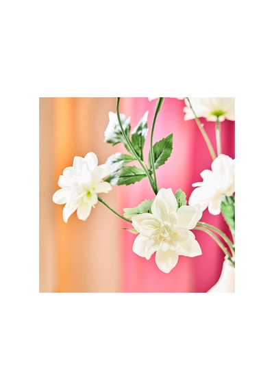 Ikea Smycka Beyaz Yapay Dahlia Çiçeği 66 Cm