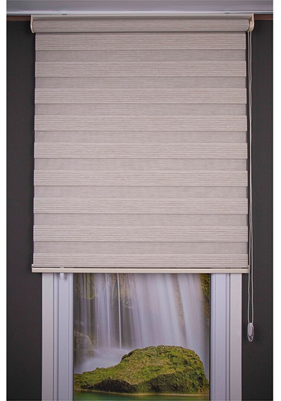 Oba Perde Bambu Pileli Zebra Perde Beyaz 120 x 190