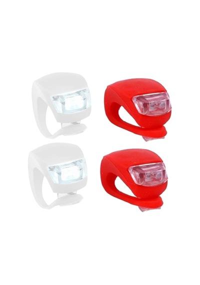 Forte Gt 6016 Bisiklet Ön Far Usb Şarjlı Silikon Su Geçirmez Kırmızı Siyah Kırmızı
