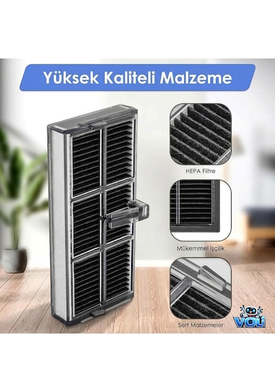 Dreame X40 Ultra L40 Ultra Uyumlu 2 Ana Fırça 2 Yan Fırça 2 Hepa Filte Yedek Diğer