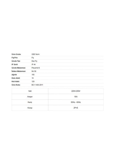 Bemis 3x32 A Cee Norm Uzatma Prizi Bc1-3403-2312