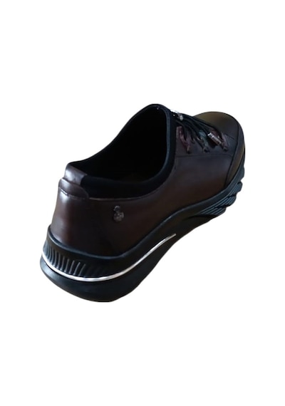 Palovit 027 Kadın Hakiki Deri Lastikli Düz Taban Comfort Günlük Ayakkabı Kahve Krem