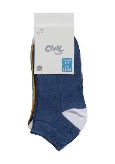 Civil Boys Sport 5'li 2-12 Yaş Erkek Çocuk Patik Çorap - Standart