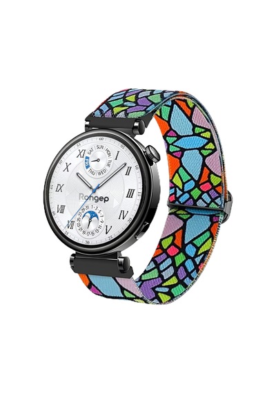Bahar Serisi 18mm Esnek Kumaş Kordon Huawei İle Uyumlu Gt5 41mm/gt5 Pro 42mm/gt4 41mm İçin Terleme Karşıtı Nefes Alabilen Bileğe Göre Ayarlanabilen Elastik Kayış Çok Renkli