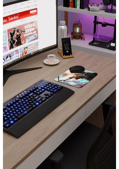 Bioshock Kaymaz Dikişli Kauçuk Oyuncu Mousepad V1 - 22x18 Gaming Mouse Pad Fare Altlığı