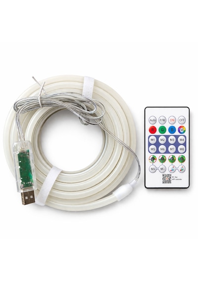 Magic Neon Şerit Led 5m Rgb Kumandalı Usb 5