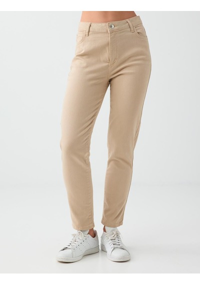 Jimmy Key Taş Yüksek Bel Normal Paça Dokuma Pantolon 6ww185478928
