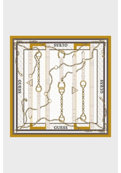 Guess Square Desenli 90 X 90 Cm İpek Eşarp Aw5765sıl90 Kadın Eşarp Aw5765 Sıl90 Yel Sarı