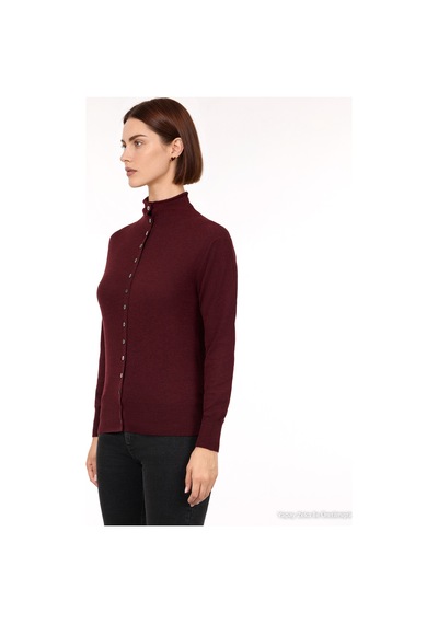 Yargıcı Regular Dik Yaka Uzun Kol Kazak 26kktr2150x 608 Bordo