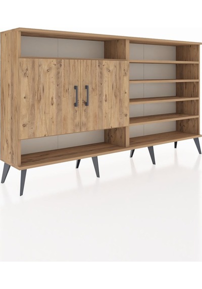 Arges Konsol 7 Raflı 2 Kapaklı 176x30x99 Çam-çam/antrasit Çam-çam/antrasit Arges Konsol 7 Raflı 2 Kapaklı 176x30x99 Çam-çam/antrasit Çam-çam/antrasit