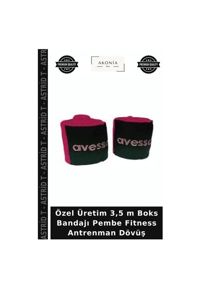 Özel Üretim 3,5 M Boks Bandajı Pembe Fitness Antrenman Dövüş