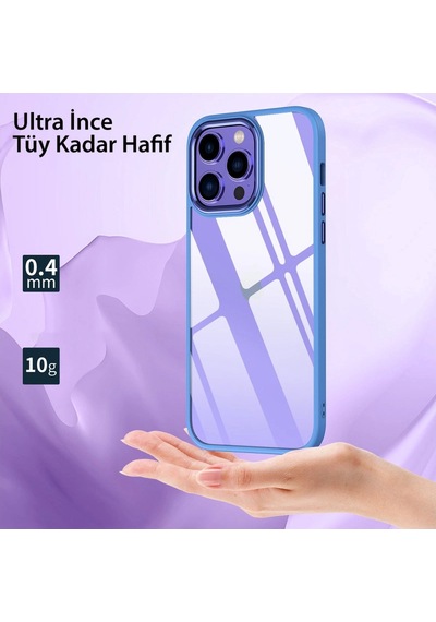 Apple Uyumlu iPhone 14 Pro Max Kılıf Power Silikon Lila\