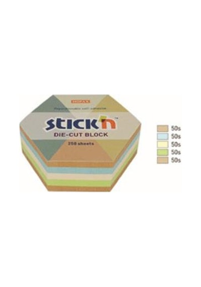 Gıpta Stickn 61x67 Kraft Altıgen Ypşkn  Notblok250Y