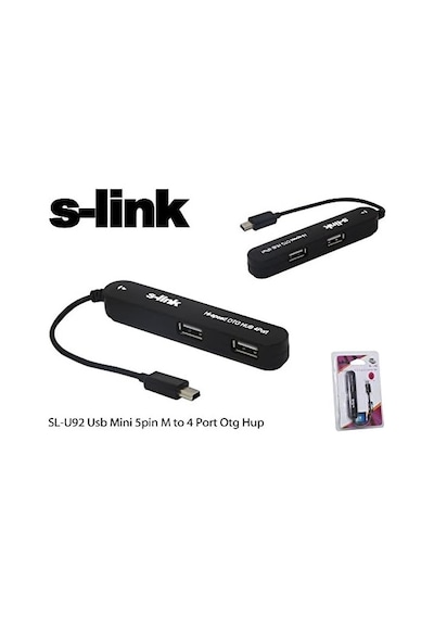 Sl-u92 Usb Mini 5pin M To 4 Port Otg Hup