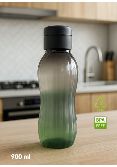 2'li Suluk Bpa Free Ofis-spor-okul Matarası Pp-5 Siyah-turuncu 900 Ml Turuncu - Siyah