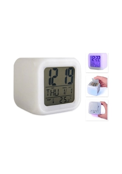 Renk Değiştiren Dijital Alarm Küp Saat Lisinya