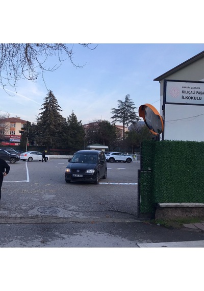 Trafik Güvenlik Aynası 80 Cm Sarı-siyah, Tümsek Ayna, Otopark Aynası