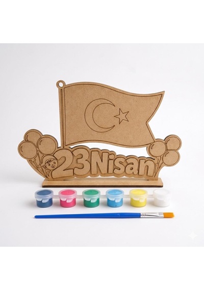 23 Nisan Ahşap Boyama Seti