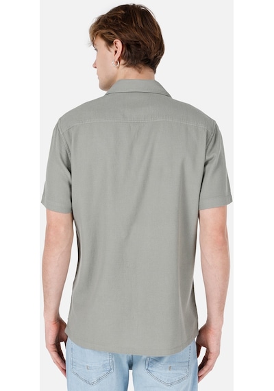 Colin's Colins Normal Kesim Shirt Yaka Cepsiz Yeşil Erkek Kısa Kol Gömlek Cl1066937 Cl1066937 Q1.v1 Kha Haki