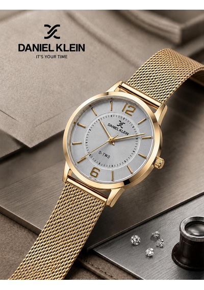Daniel Klein Premium Seri Hasır Kordon 2 Yıl Garantili 3 Atm Suya Dayanıklı Kadın Kol Saati C13306.1 Sarı
