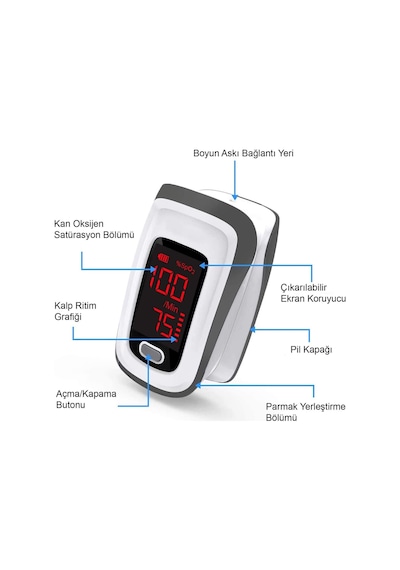 Pulse JPD-500 E Oksimetre Taşınabilir Parmak Tipi