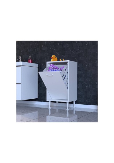 Söke Çamaşır Sepetli Çok Amaçlı Banyo Dolabı 14 Farklı Renk Seçeneği 50 Cm
