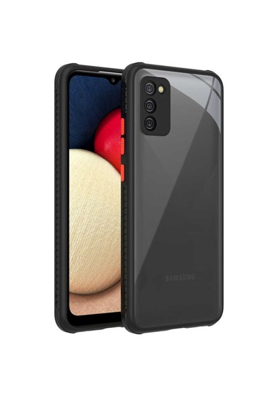 Samsung Uyumlu Galaxy A02S Kılıf ​​Zore Kaff Kapak-Siyah