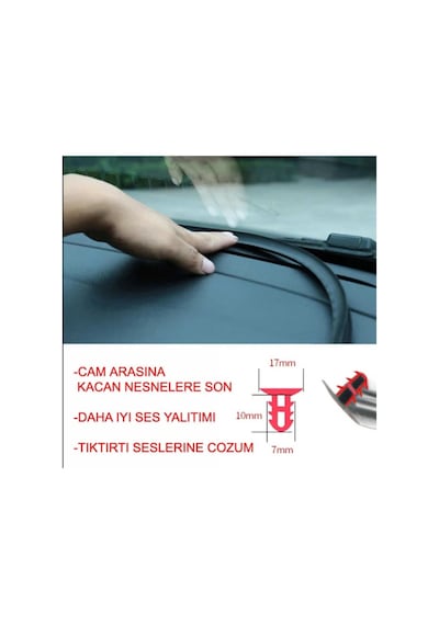 Araç Gögsü Konsol Ön Cam Arasi Düsme Engelleyici Fitil 1.6 Metre 389028005