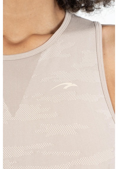 Maraton Active Slimfit Kadın Bisiklet Yaka Kolsuz Fitness Açık Vizon Bra 813054-Açık Vizon