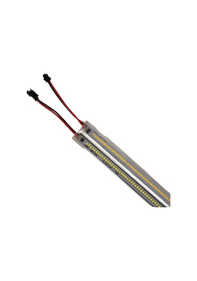 220 Volt 2835 Çubuk Led 30 Cm Kasalı Dim Edilebilir Bar Led 220v Gün Işığı 3000-3200k-şeffaf Cam