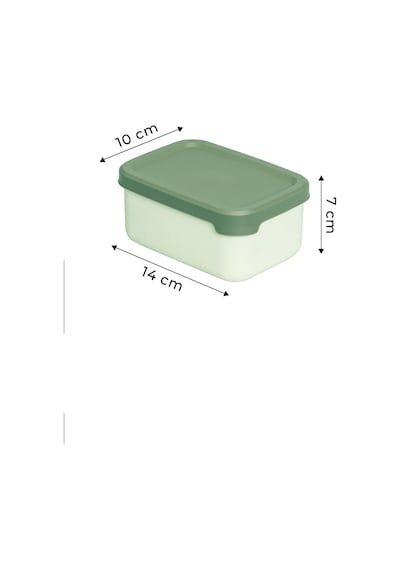 12 Li Dikdörtgen Saklama Kabı Seti 0,43ml-0,83ml-1.6l-2.6l Mikrodalga Ve Dondurucu Uyumlu Yeşil